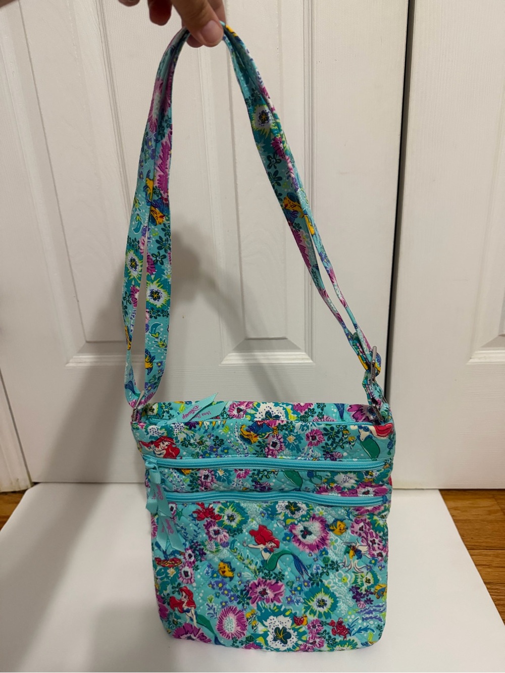 Vera Bradley Disney Parks Ariel Little Mermaid Triple Zip Hipster Crossbody Bag - Picture 2 of 13